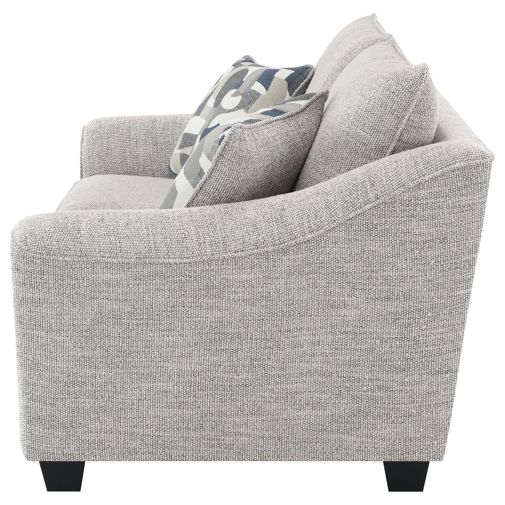 Tomkins Boucle Upholstered Loveseat Light Grey 509672 - Ella Furniture