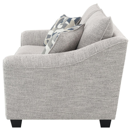 Tomkins Boucle Upholstered Loveseat Light Grey 509672 - Ella Furniture