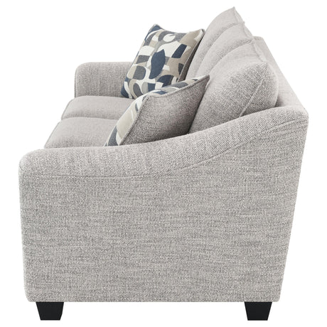 Tomkins Boucle Upholstered Sofa Light Grey 509671 - Ella Furniture