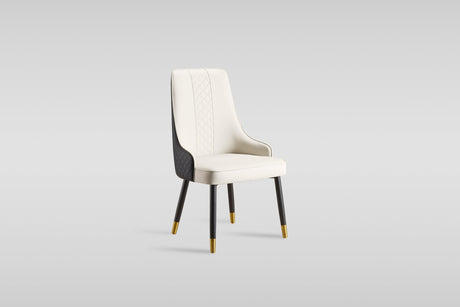 Toni Dining Chair in Beige and Black Faux Leather from Ella Furniture