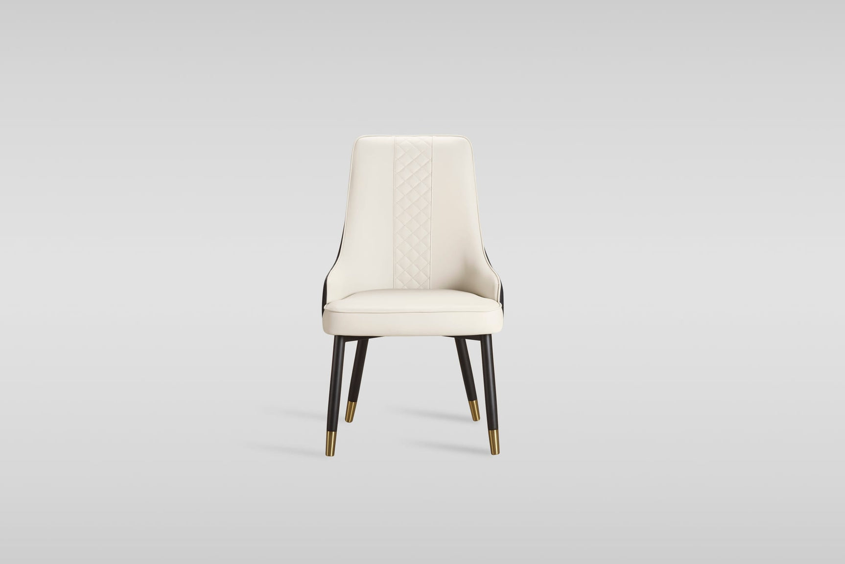 Toni Dining Chair in Beige and Black Faux Leather view 3