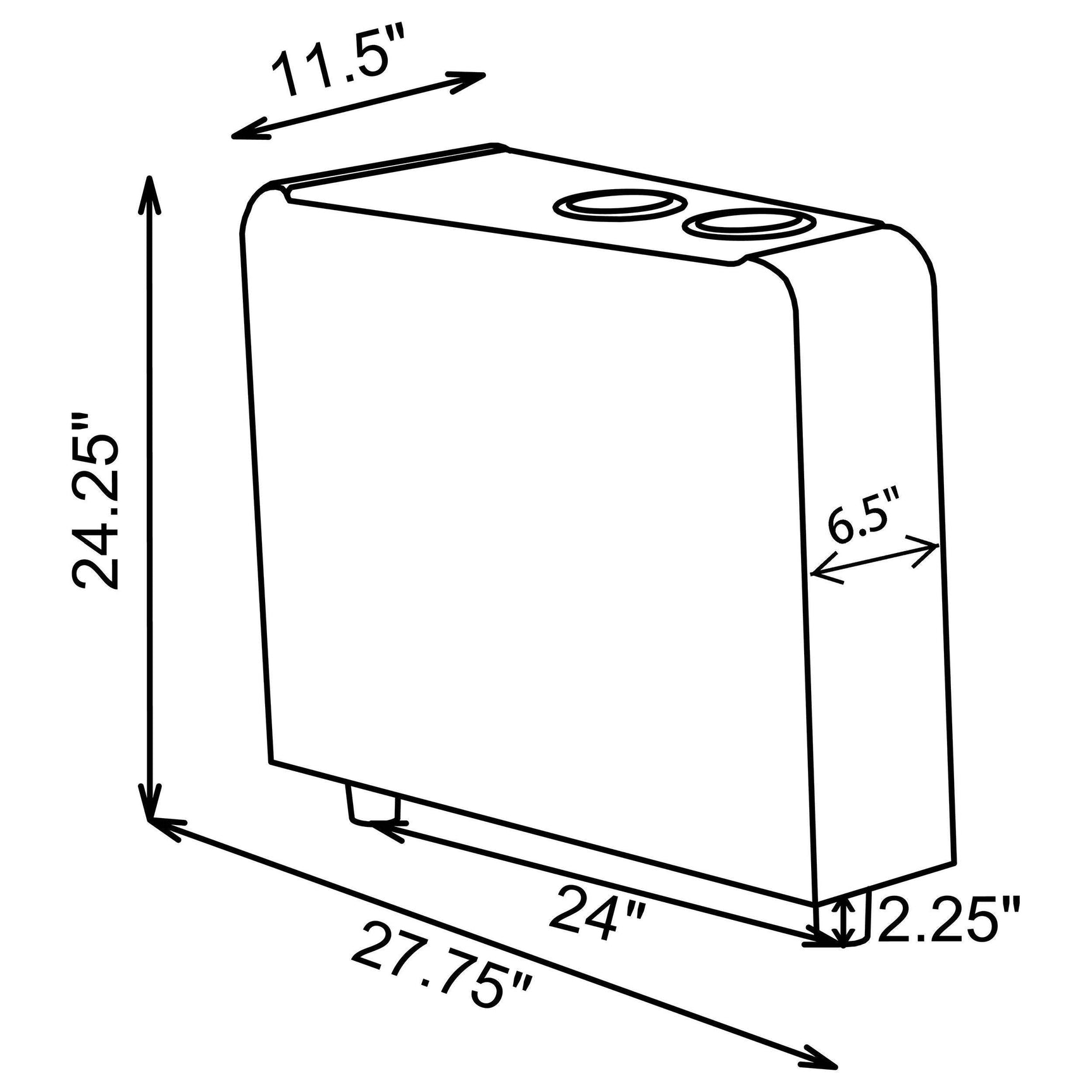 TOOHEY HOME THEATER COLLECTION Toohey Upholstered Home Theater Storage Wedge Console Black 600182 - Ella Furniture