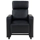 TOOHEY HOME THEATER COLLECTION Toohey Upholstered Tufted Recliner Living Room Set Black 600181-S3A - Ella Furniture