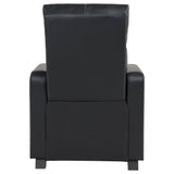 TOOHEY HOME THEATER COLLECTION Toohey Upholstered Tufted Recliner Living Room Set Black 600181-S4A - Ella Furniture