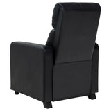 TOOHEY HOME THEATER COLLECTION Toohey Upholstered Tufted Recliner Living Room Set Black 600181-S5A - Ella Furniture