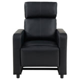 TOOHEY HOME THEATER COLLECTION Toohey Upholstered Tufted Recliner Living Room Set Black 600181-S5B - Ella Furniture