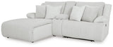 Top Tier Alloy Velvet 3-Piece Reclining Sectional Sofa with Chaise angled view