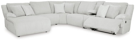 Top Tier Alloy Velvet 6-Piece Reclining Sectional with Chaise view 5