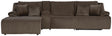 Top Tier Chocolate 4-Piece Reclining Sectional with Chaise from Ella Furniture