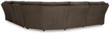 Top Tier Chocolate Velvet 6-Piece Reclining Sectional with Chaise view 4