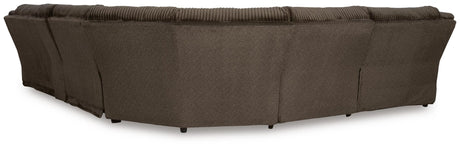 Top Tier Chocolate Velvet 6-Piece Reclining Sectional with Chaise view 4