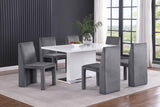 Tordera Velvet Upholstered Dining Side Chair Grey (Set of 2) 108512 - Ella Furniture