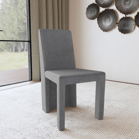 Tordera Velvet Upholstered Dining Side Chair Grey (Set of 2) 108512 - Ella Furniture