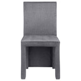 Tordera Velvet Upholstered Dining Side Chair Grey (Set of 2) 108512 - Ella Furniture
