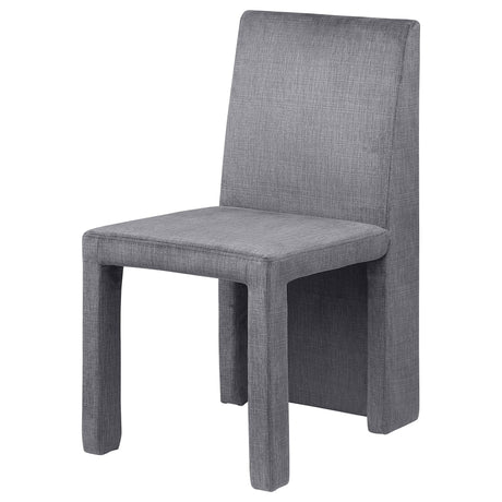 Tordera Velvet Upholstered Dining Side Chair Grey (Set of 2) 108512 - Ella Furniture