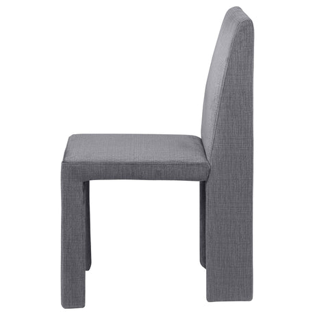 Tordera Velvet Upholstered Dining Side Chair Grey (Set of 2) 108512 - Ella Furniture