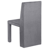 Tordera Velvet Upholstered Dining Side Chair Grey (Set of 2) 108512 - Ella Furniture