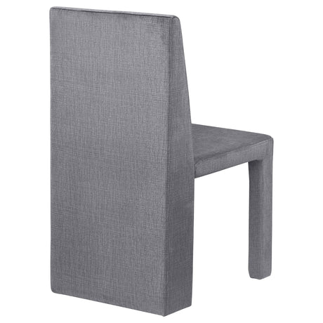 Tordera Velvet Upholstered Dining Side Chair Grey (Set of 2) 108512 - Ella Furniture
