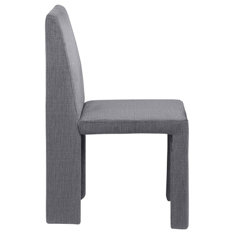 Tordera Velvet Upholstered Dining Side Chair Grey (Set of 2) 108512 - Ella Furniture