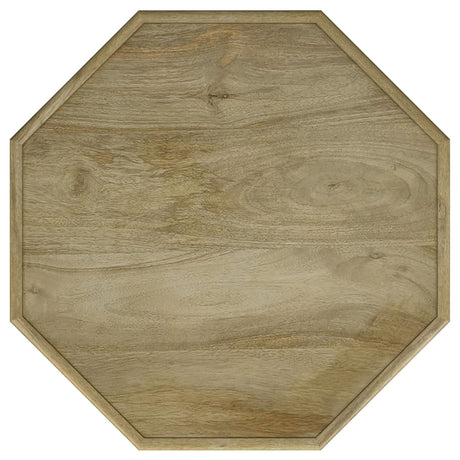 TORRES COLLECTION Torres Octagonal Solid Mango Wood Side Table Natural Brown 931148 - Ella Furniture