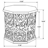 TORRES COLLECTION Torres Octagonal Solid Mango Wood Side Table Natural Brown 931148 - Ella Furniture