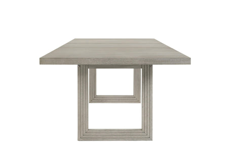 Torrie Gray/White Modern Solid Wood And Veneers Polyester Dining Room Set - Ella Furniture