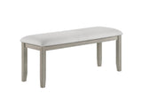 Torrie Gray/White Modern Solid Wood And Veneers Polyester Dining Room Set - Ella Furniture