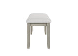 Torrie Gray/White Modern Solid Wood And Veneers Polyester Dining Room Set - Ella Furniture