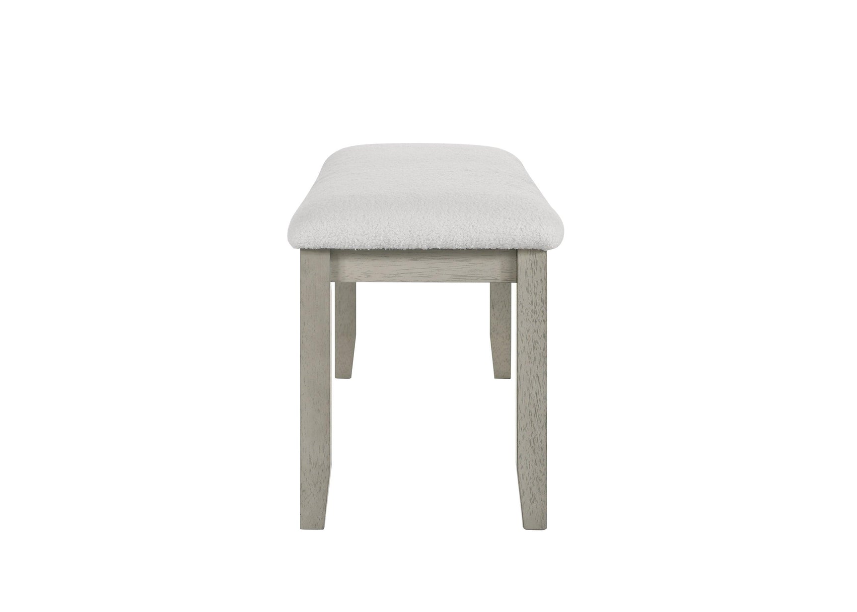 Torrie Gray/White Modern Solid Wood And Veneers Polyester Dining Room Set - Ella Furniture