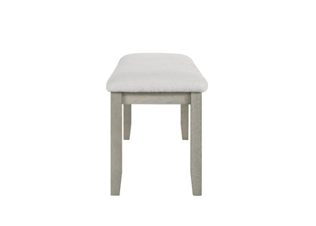 Torrie Gray/White Modern Solid Wood And Veneers Polyester Dining Room Set - Ella Furniture