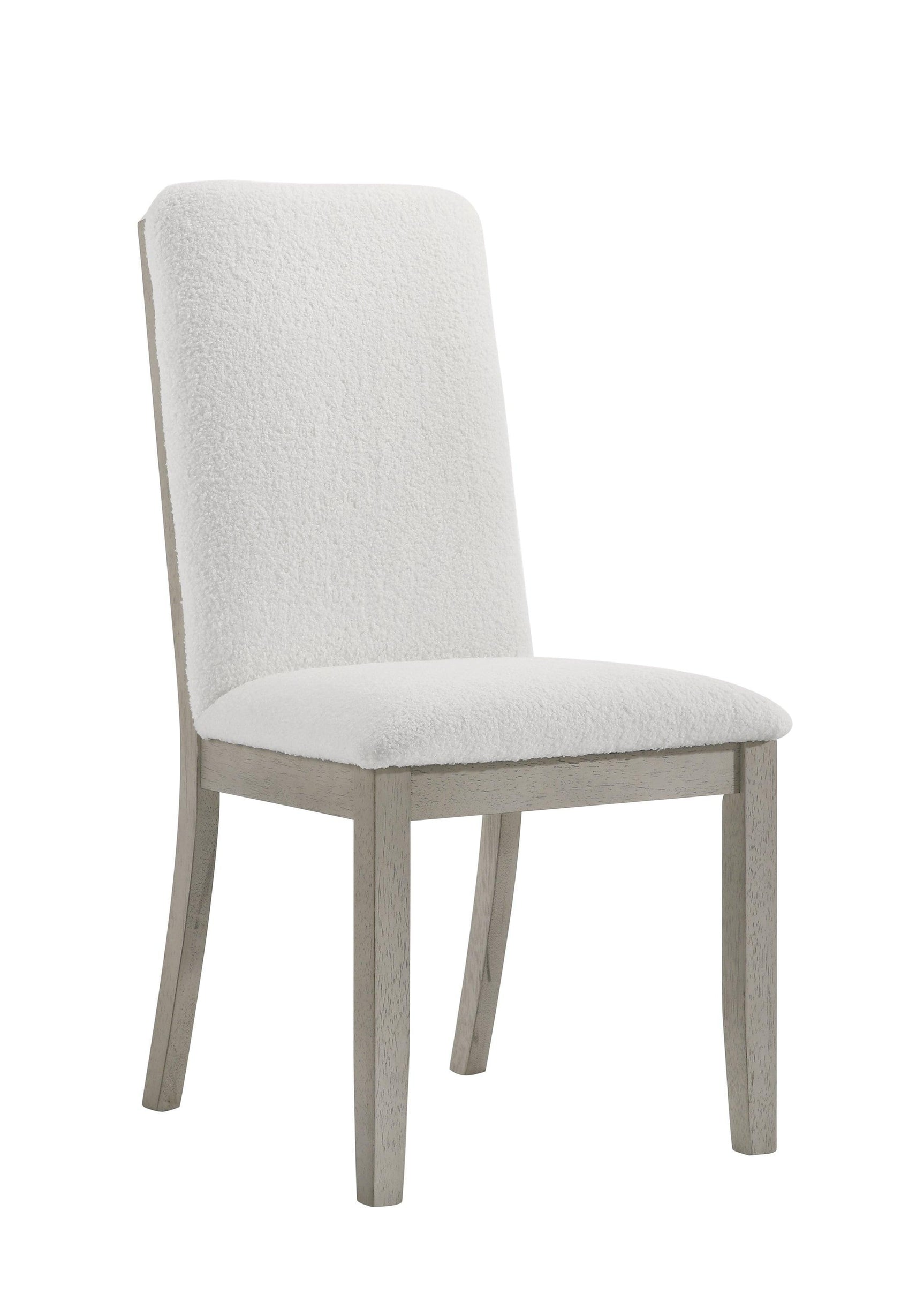 Torrie Gray/White Modern Solid Wood And Veneers Polyester Dining Room Set - Ella Furniture