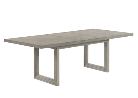 Torrie Gray/White Modern Solid Wood And Veneers Polyester Dining Room Set - Ella Furniture