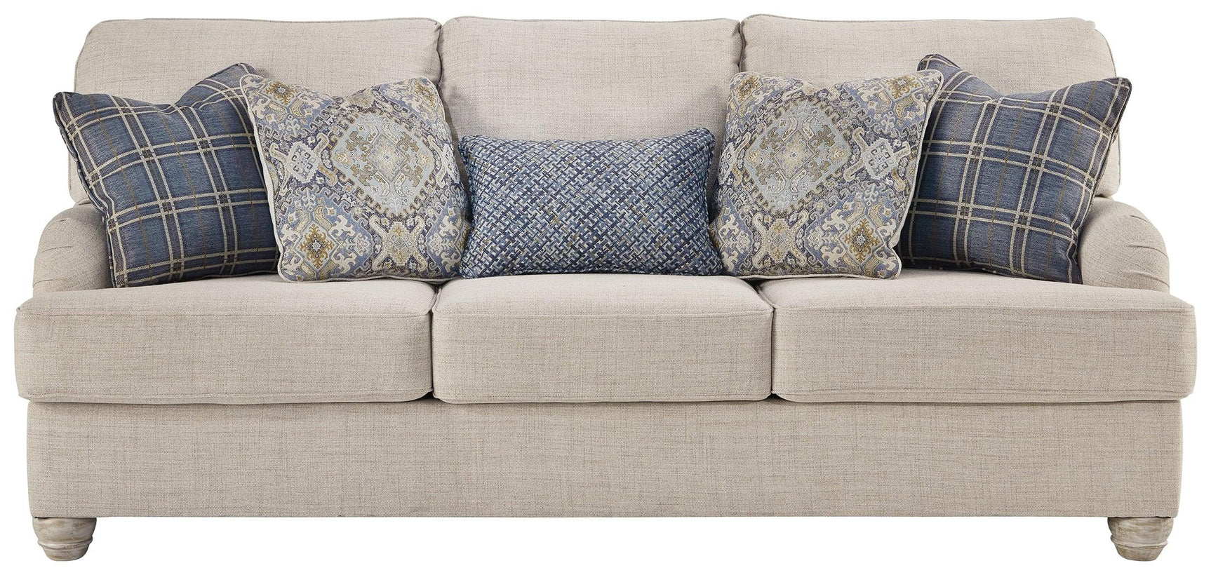 Traemore Linen Sofa, Loveseat, Chair And Ottoman - Ella Furniture