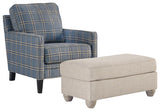 Traemore River Chair And Ottoman - Ella Furniture