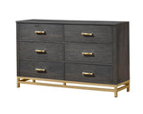 Trevor Dark Brown Modern Contemporary Solid Wood And Veneers 2-Drawers Nightstand - Ella Furniture