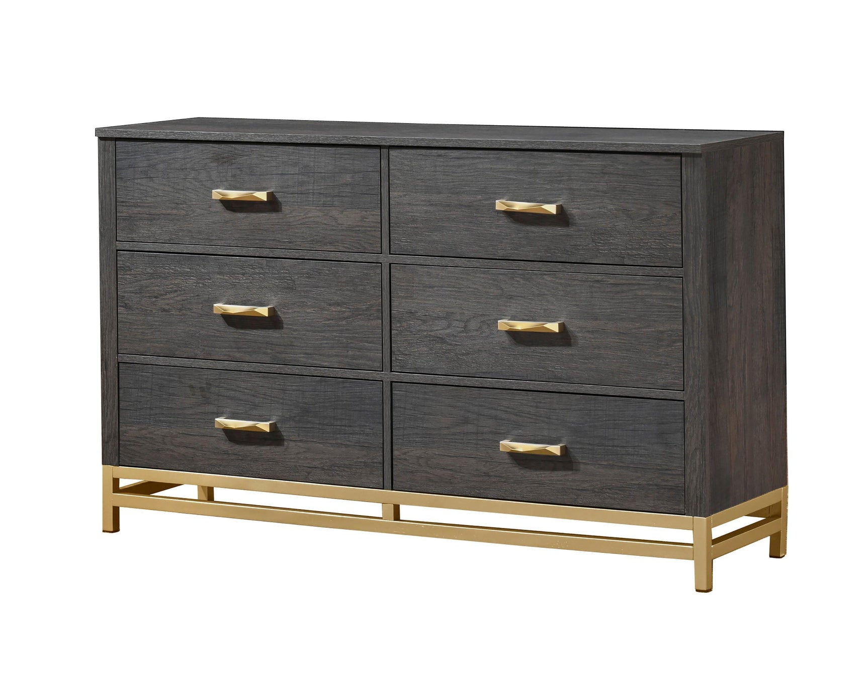 Trevor Dark Brown Modern Contemporary Solid Wood And Veneers 2-Drawers Nightstand - Ella Furniture