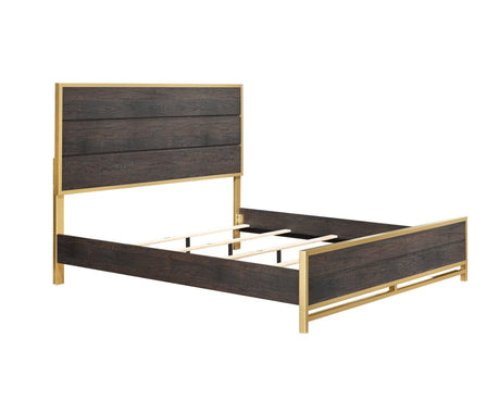 Trevor Dark Brown Modern Contemporary Solid Wood And Veneers 5-Drawers Chest - Ella Furniture