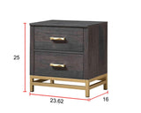 Trevor Dark Brown Modern Contemporary Solid Wood And Veneers 6-Drawers Dresser - Ella Furniture