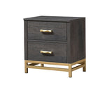 Trevor Dark Brown Modern Contemporary Solid Wood And Veneers King Bed - Ella Furniture