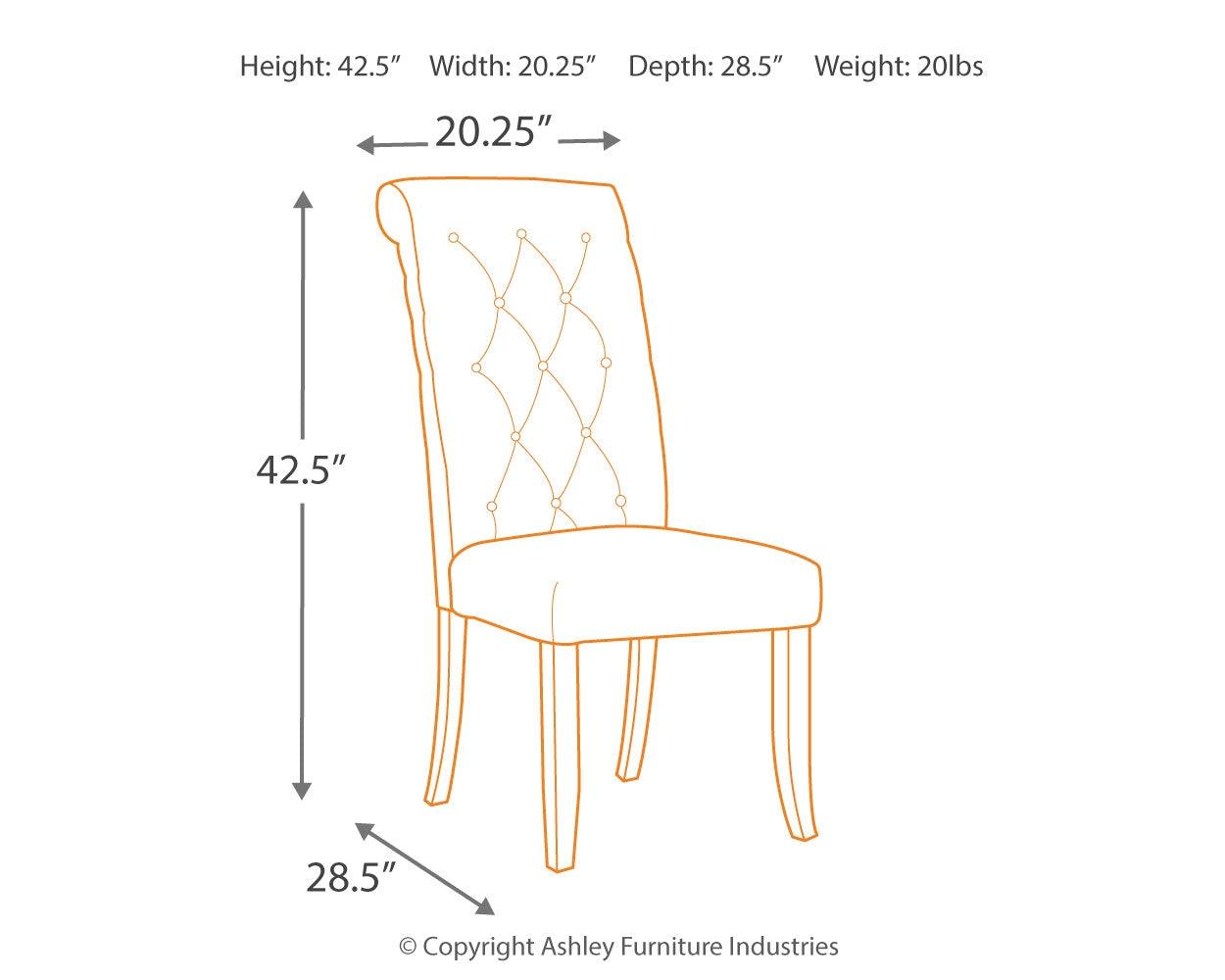 Tripton Linen 2-Piece Dining Room Chair - Ella Furniture