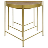 Tristen 3-Piece Demilune Nesting Table With Recessed Top Brown And Gold 936156 - Ella Furniture