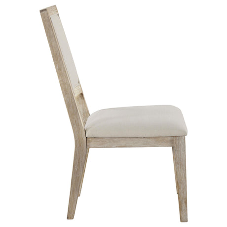 Trofello Cushioned Dining Side Chair White Washed (Set of 2) 123122 - Ella Furniture
