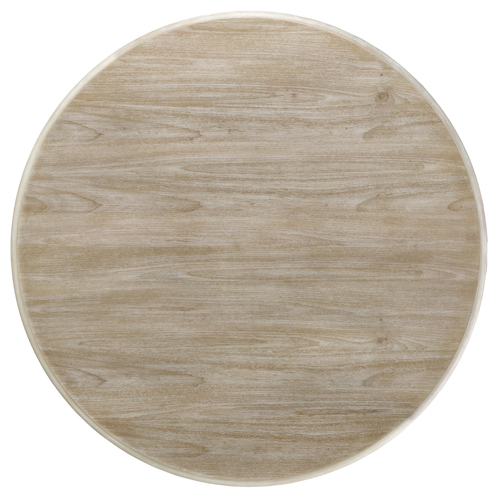 Trofello Round 60-inch Pedestal Dining Table White Washed 123120 - Ella Furniture