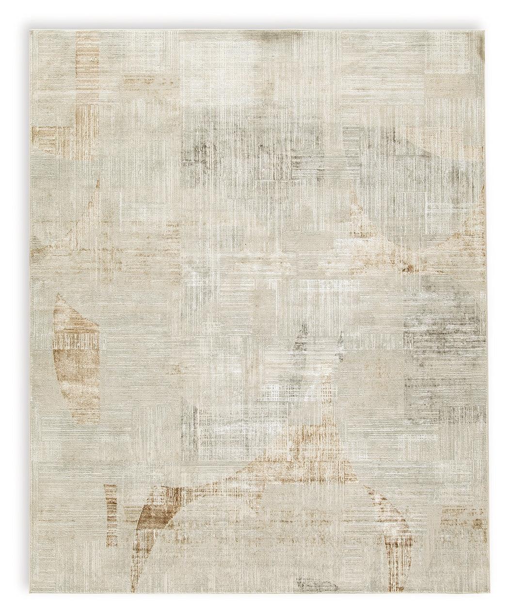 Truward Linen/Gray/Caramel Large Rug - Ella Furniture