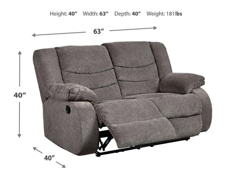 Tulen Gray Sofa And Loveseat - Ella Furniture