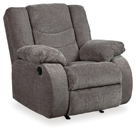Tulen Gray Sofa, Loveseat And Recliner - Ella Furniture
