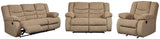 Tulen Mocha Sofa, Loveseat And Recliner - Ella Furniture