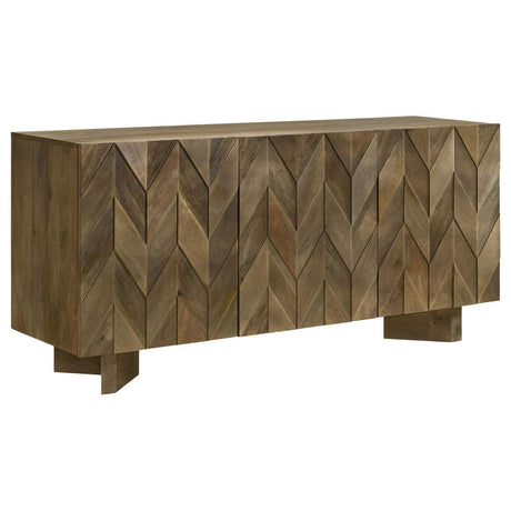 Tyler 3-Door Dining Sideboard Server Mango Brown 130515 - Ella Furniture