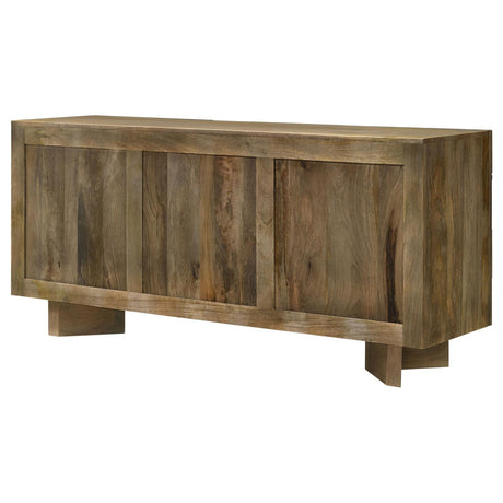 Tyler 3-Door Dining Sideboard Server Mango Brown 130515 - Ella Furniture