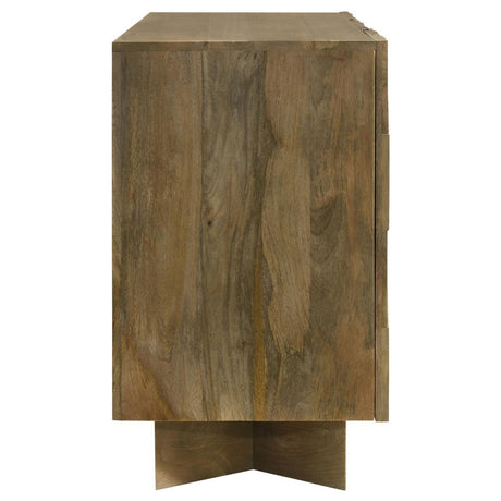 Tyler 3-Door Dining Sideboard Server Mango Brown 130515 - Ella Furniture